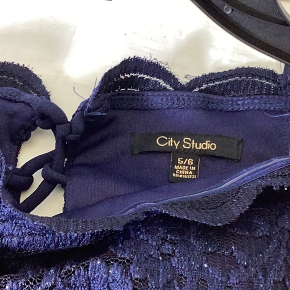 City Studios Juniors' Off-The-Shoulder Fit Flare Dress - Picture 8 of 9